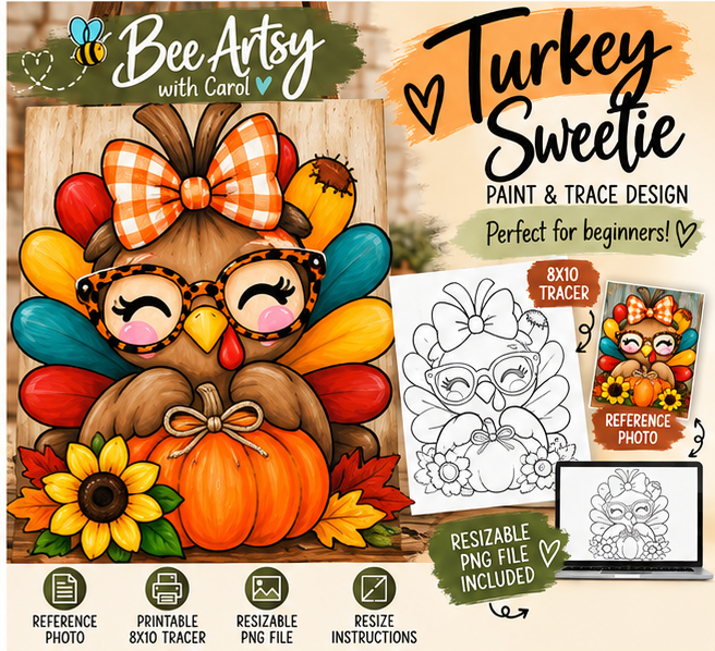 Turkey Sweetie Trace & Paint