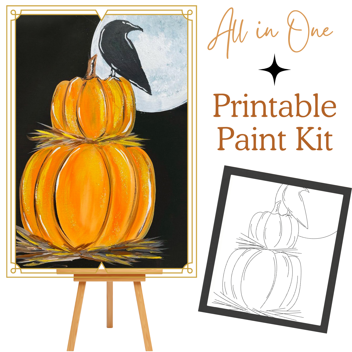 RAVEN HOLLOW  All-In-One Printable Kit | Instant Download| Tracer| Instruction| Supply List | Bonus | Great  Host a Friends' Paint Night