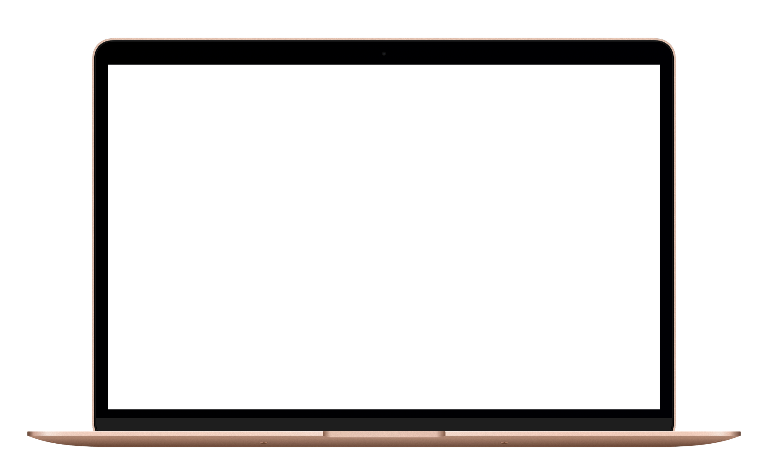 A sleek, gold-colored modern laptop with a black screen, thin bezels, and a minimalist design.