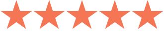 Five orange stars arranged in a horizontal line.
