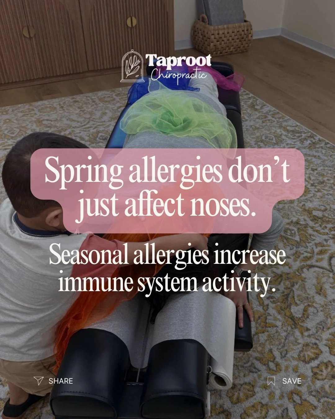 Spring allergies don&rsquo;t just affect noses. 🌼

When seasonal allergies ramp up, the immune system works harder, and that stress can spill into other systems. Kids may feel it as poor sleep, fatigue, brain fog, or irritability before the typical 