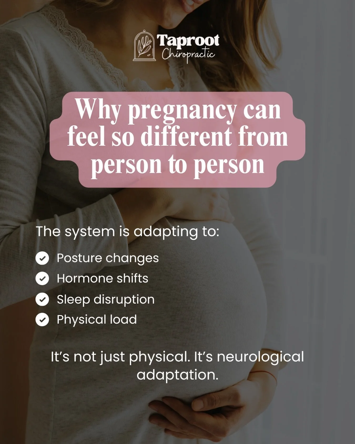 Pregnancy doesn&rsquo;t feel the same for everyone, and there&rsquo;s a reason. 🤍

Your body is constantly adapting to posture changes, hormone shifts, sleep disruption, and increasing physical load. All of that is coordinated by the nervous system.