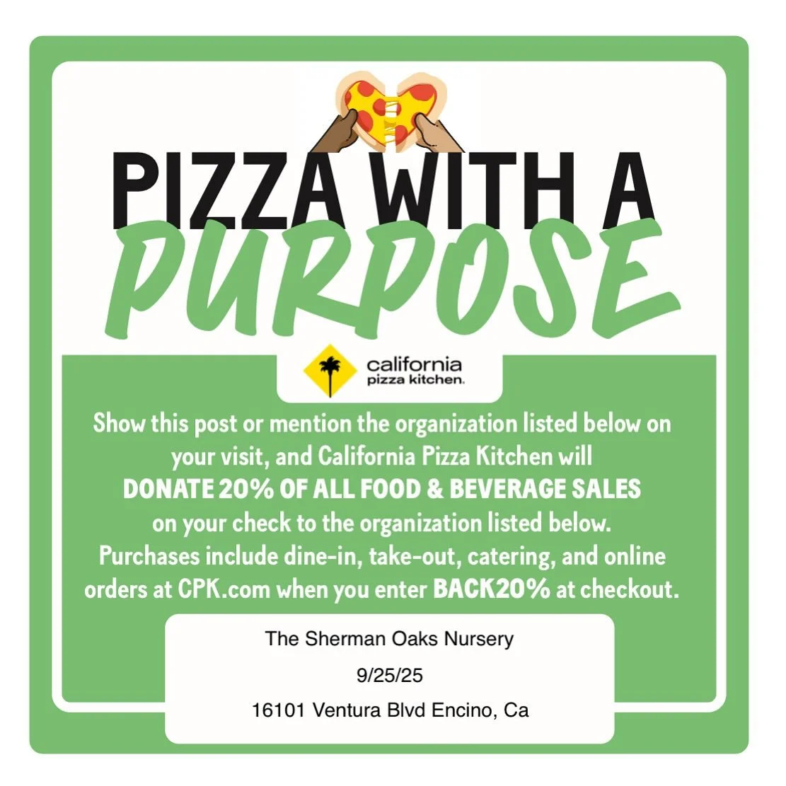 TODAY! TODAY! TODAY! 

Grab some friends! Order take-out or dine-in! 🍕🍕🍕