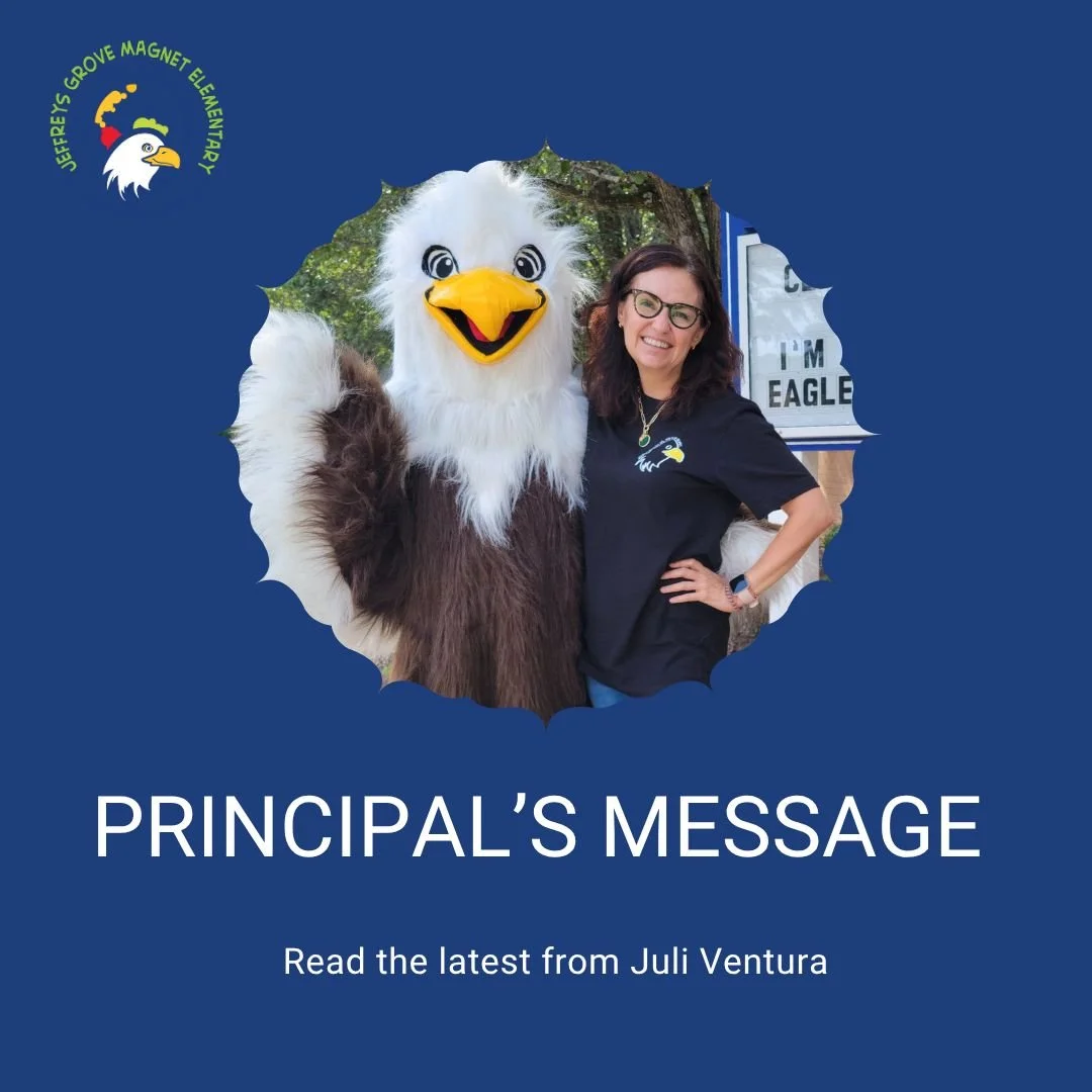 Missed the lastest Principal's Message? We've got you covered!

Read on for 
📅Important Dates
🫶A HUGE thank-you for helping us hit our Jogging with Jeffrey goal!
🥫Info on our upcoming food drive

Get the latest here: https://app.smore.com/n/3r9y2