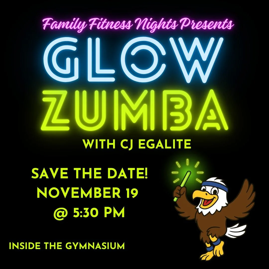 You won't sweat, you'll GLOW at our next Family Fitness Night!

Save the date for Glow Zumba with DJ CJ Egalite. 

👀Signup Link to Come
