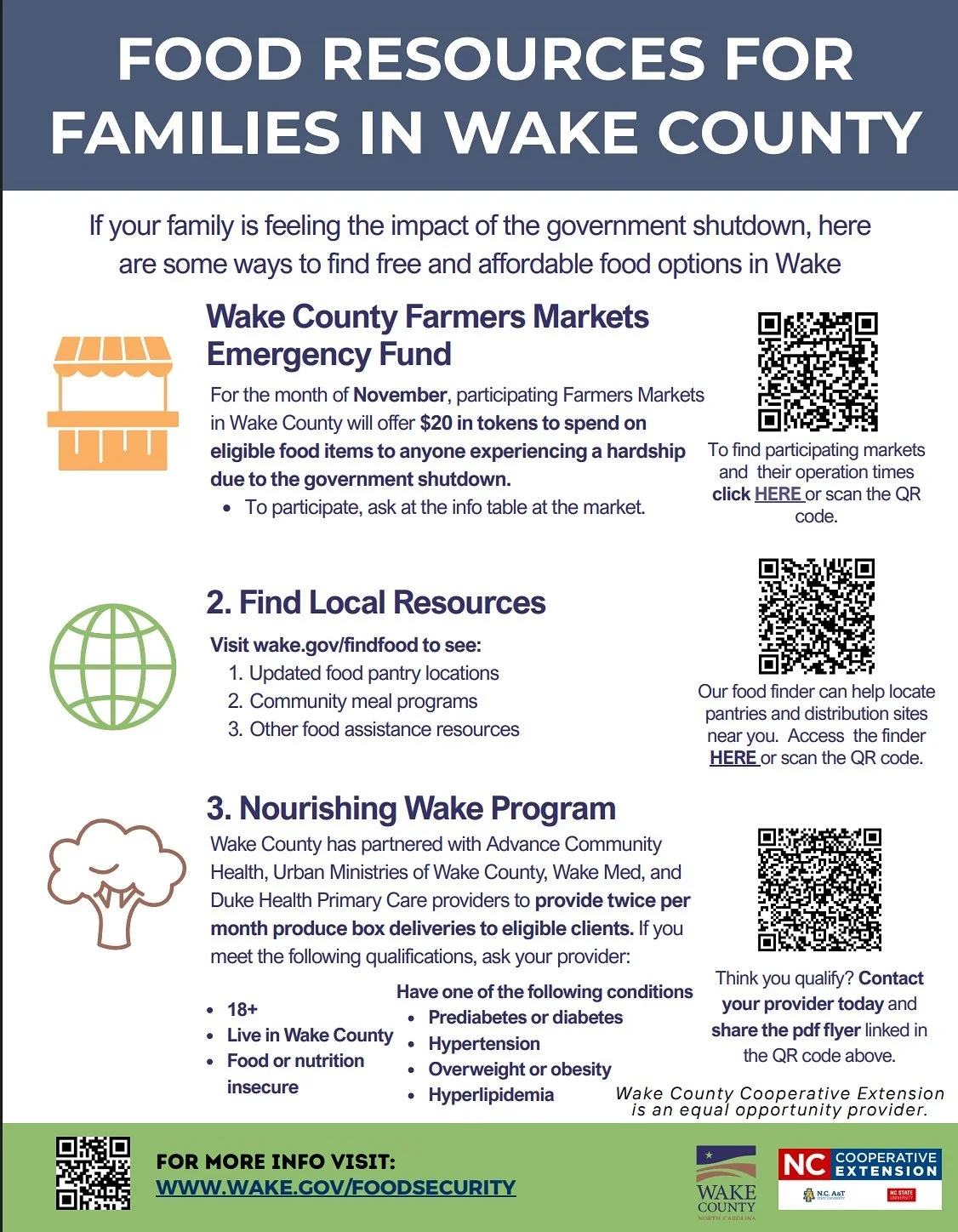 💚 Need food support? You&rsquo;re not alone. Find local food security resources here &mdash; and help us share them with families who could use a hand. #togetherwethrive