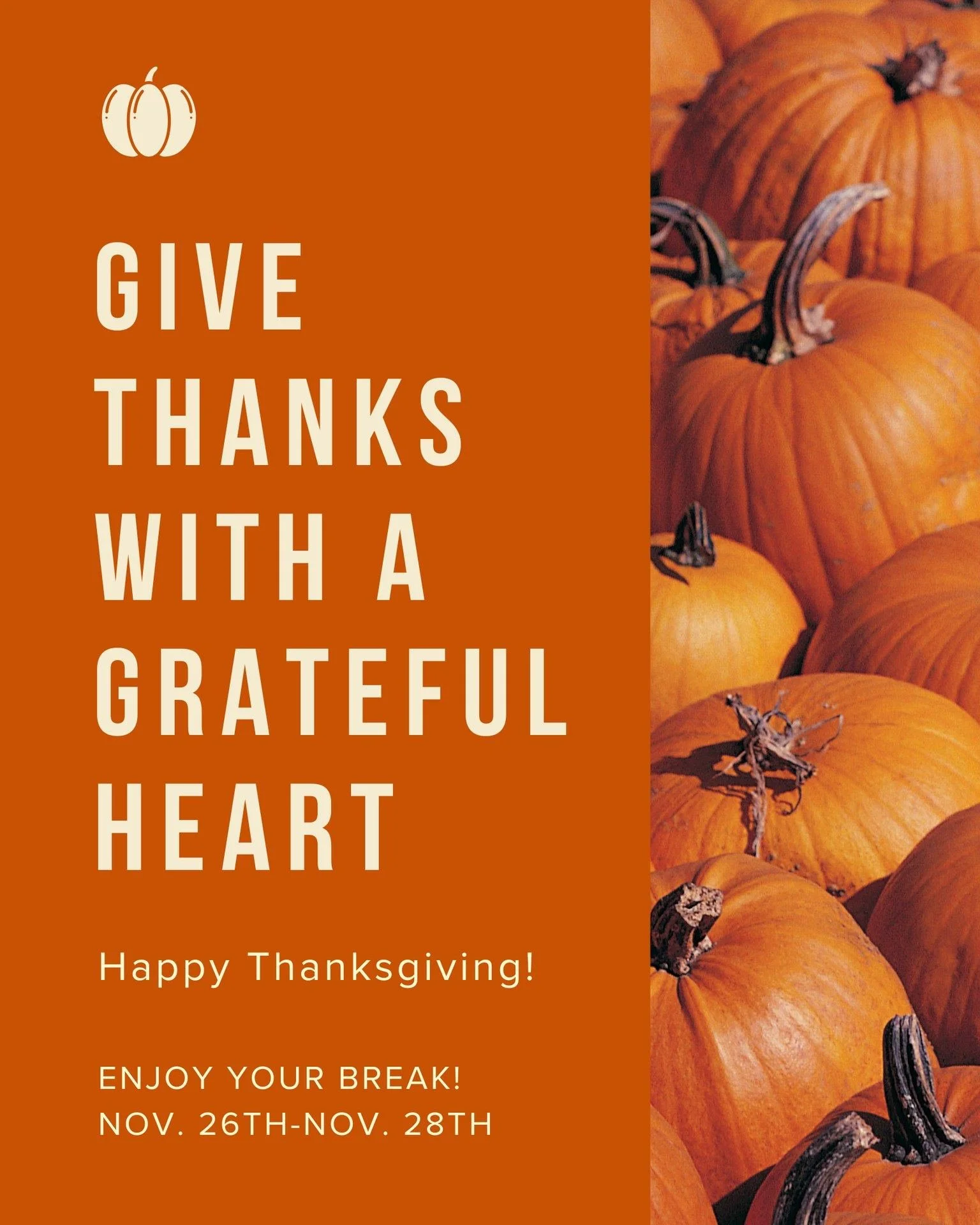 So thankful for our amazing JG community! 🧡
Wishing all our incredible students, staff, and families a happy and restful Thanksgiving break.

Reminder: School is closed Nov. 26&ndash;28.