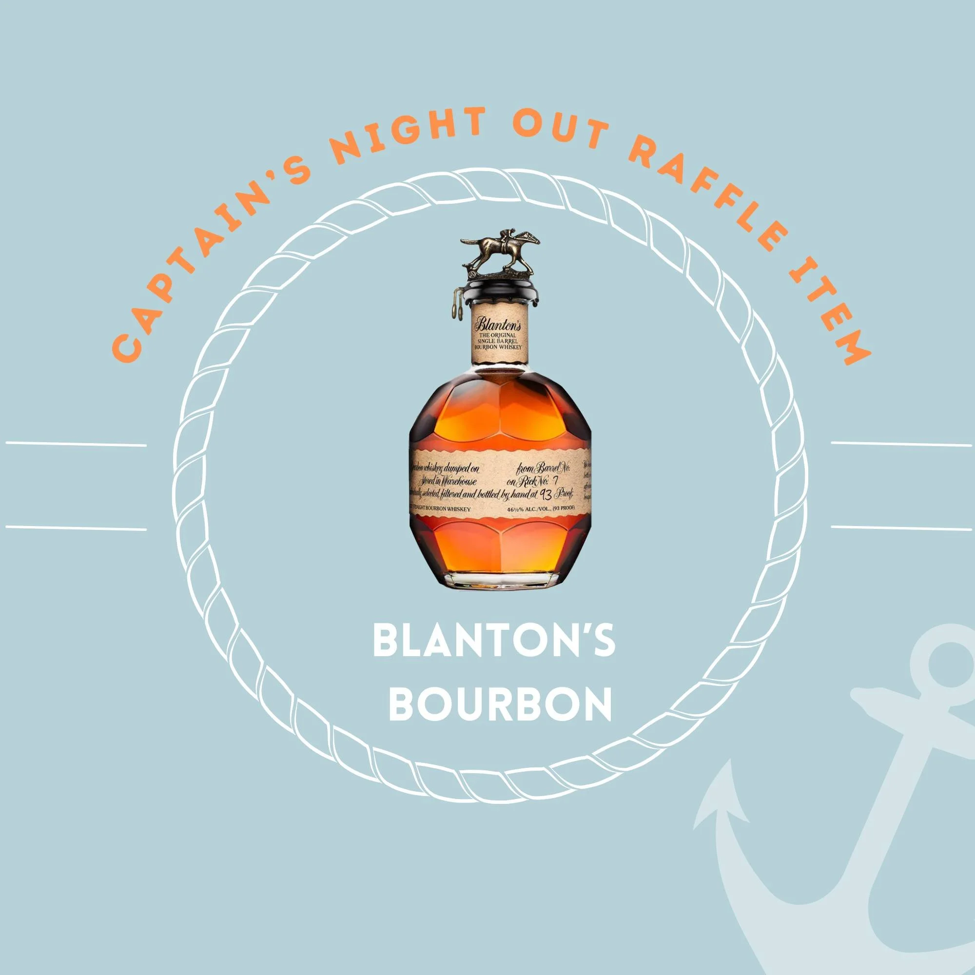 This is our FINAL raffle highlight because Captains&rsquo; Night Out is happening TONIGHT!

We&rsquo;re ending our raffle countdown with a true top-shelf treasure &mdash; Blanton&rsquo;s Bourbon. Smooth, bold, and highly sought after, this is one pri