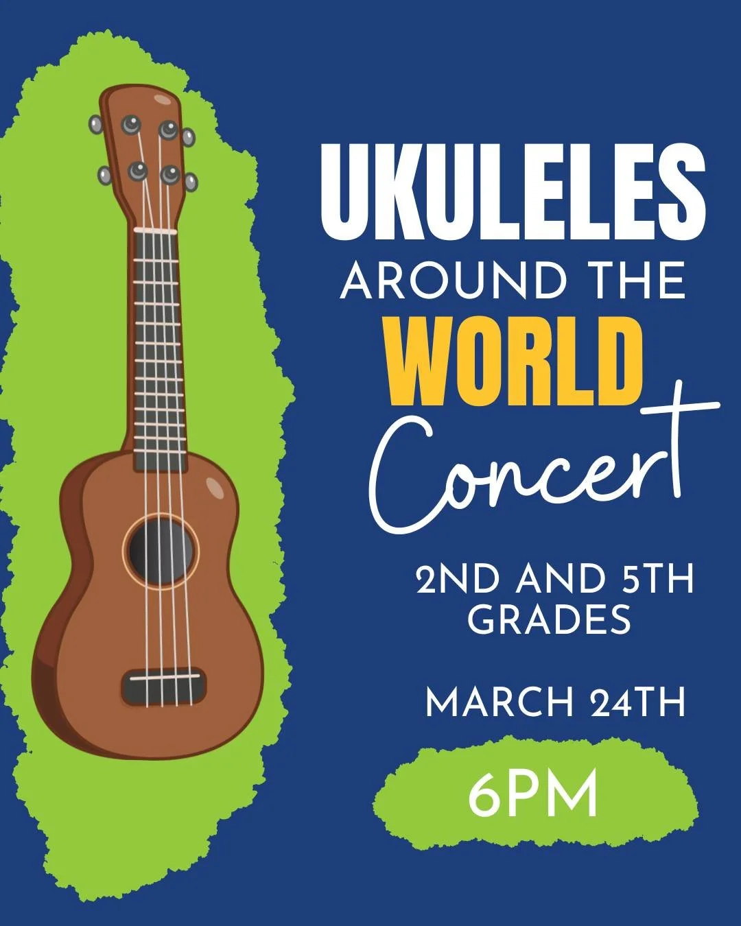 TONIGHT! 🌎🎶 Join us for a special evening of music as our 2nd and 5th grade students present &ldquo;Ukuleles Around the World&rdquo; 🎶🌎

Our students have been hard at work learning songs and practicing their ukulele skills, and they&rsquo;re exc