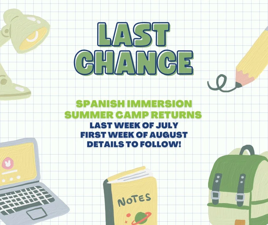 ⏰ LAST CHANCE to sign up! ⏰

Don&rsquo;t miss out on 2026 Spanish Immersion Summer Camp at Jeffreys Grove&mdash;registration closes March 30th!

Give your child a fun, engaging way to keep their Spanish strong all summer long through hands-on activit