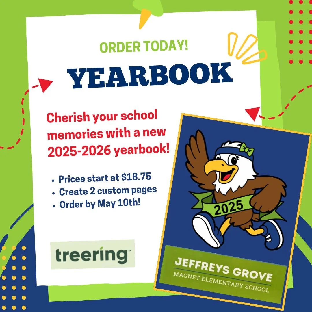 Don&rsquo;t forget to order your 2025&ndash;2026 Yearbook! 

Capture all the memories from this school year&mdash;yearbooks start at just $18.75 and include 2 free customizable pages to make it extra special for your child 💙

Order link is in our bi
