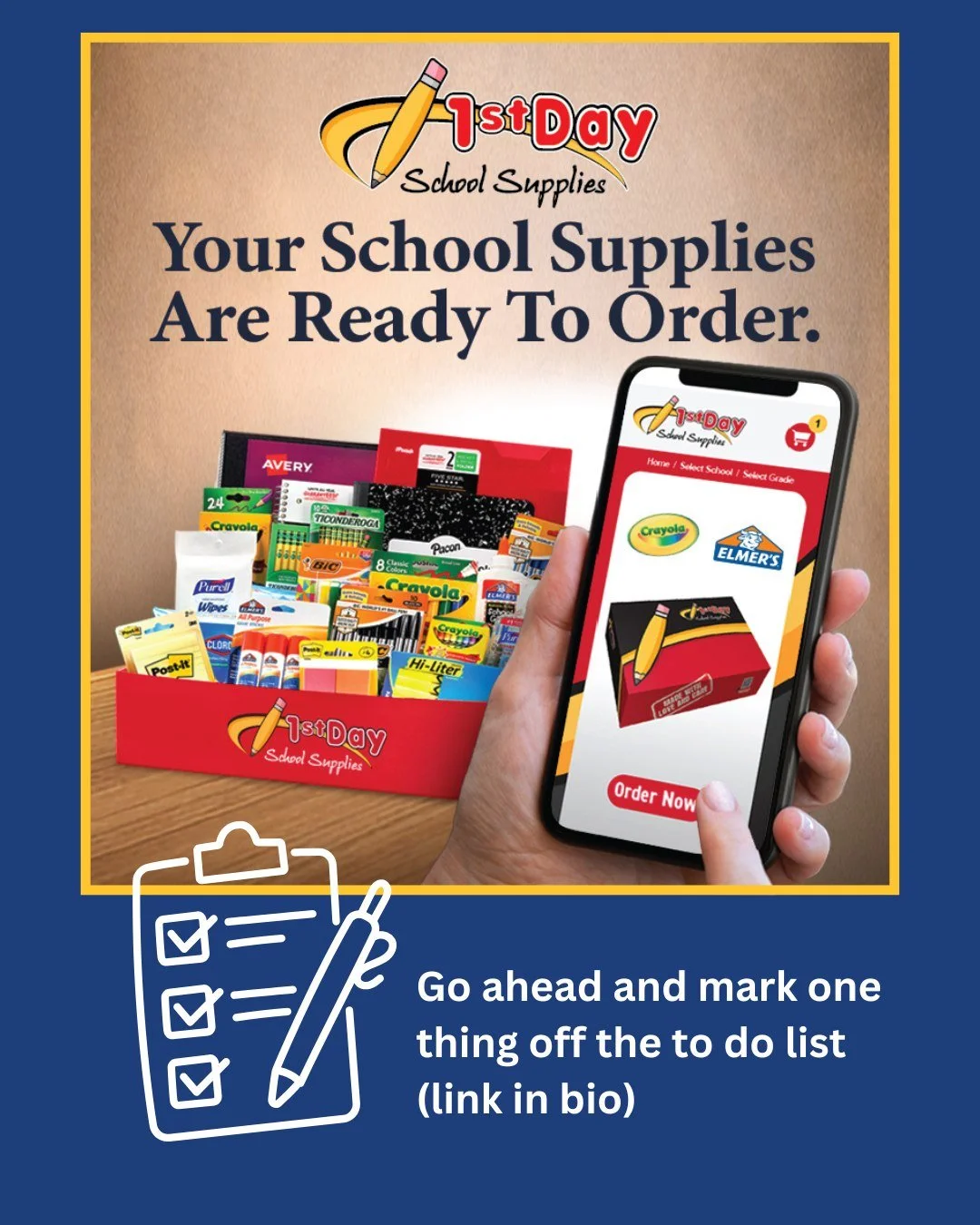 The 1st Day School Supplies store is officially open!
We know it feels early&mdash;but that&rsquo;s actually the best part. Ordering now means you can check school supplies off your list before summer even begins 🙌 No last-minute scrambling in July,