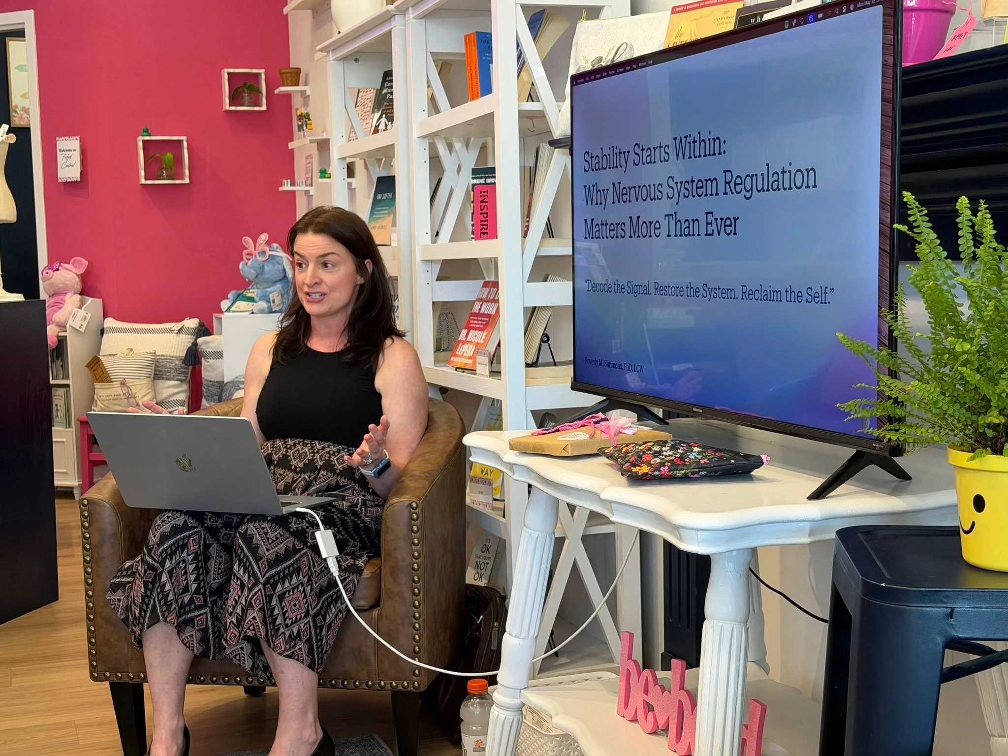Thank you to all the parents who joined us for Mental Wellness and Mexican Food last night! 

Dr. Beverly Simms of @the_regulation_project  delivered a fascinating talk titled "Stability Starts Within: Why Nervous System Regulation Matters More 