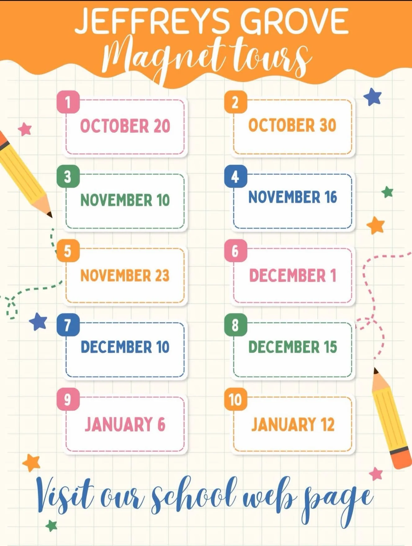 COME SEE WHAT MAKES THE JEFFREYS GROVE SO SPECIAL! 💙

Curious about Jeffreys Grove Magnet Elementary? Come take a tour and see Spanish Immersion in action! Meet our school community, see our students learning and growing, and find out why we might b