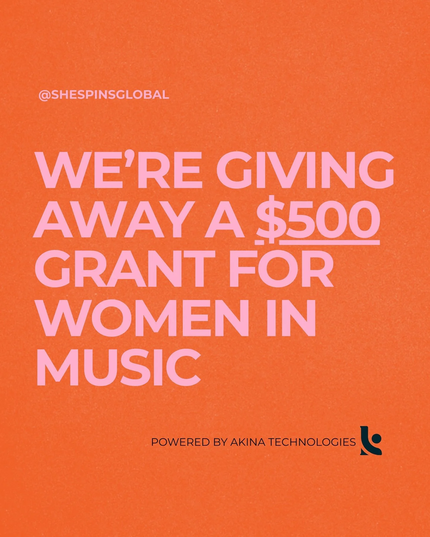 WOMEN IN MUSIC GRANT GIVEAWAY💿✨
&mdash;
Rules on how to enter in the slides! Good luck to all! 💖

Please note: To be considered for the grant, you must be an active Akina technology member at the time of the event.

akinatechnologies.com

#womeninm