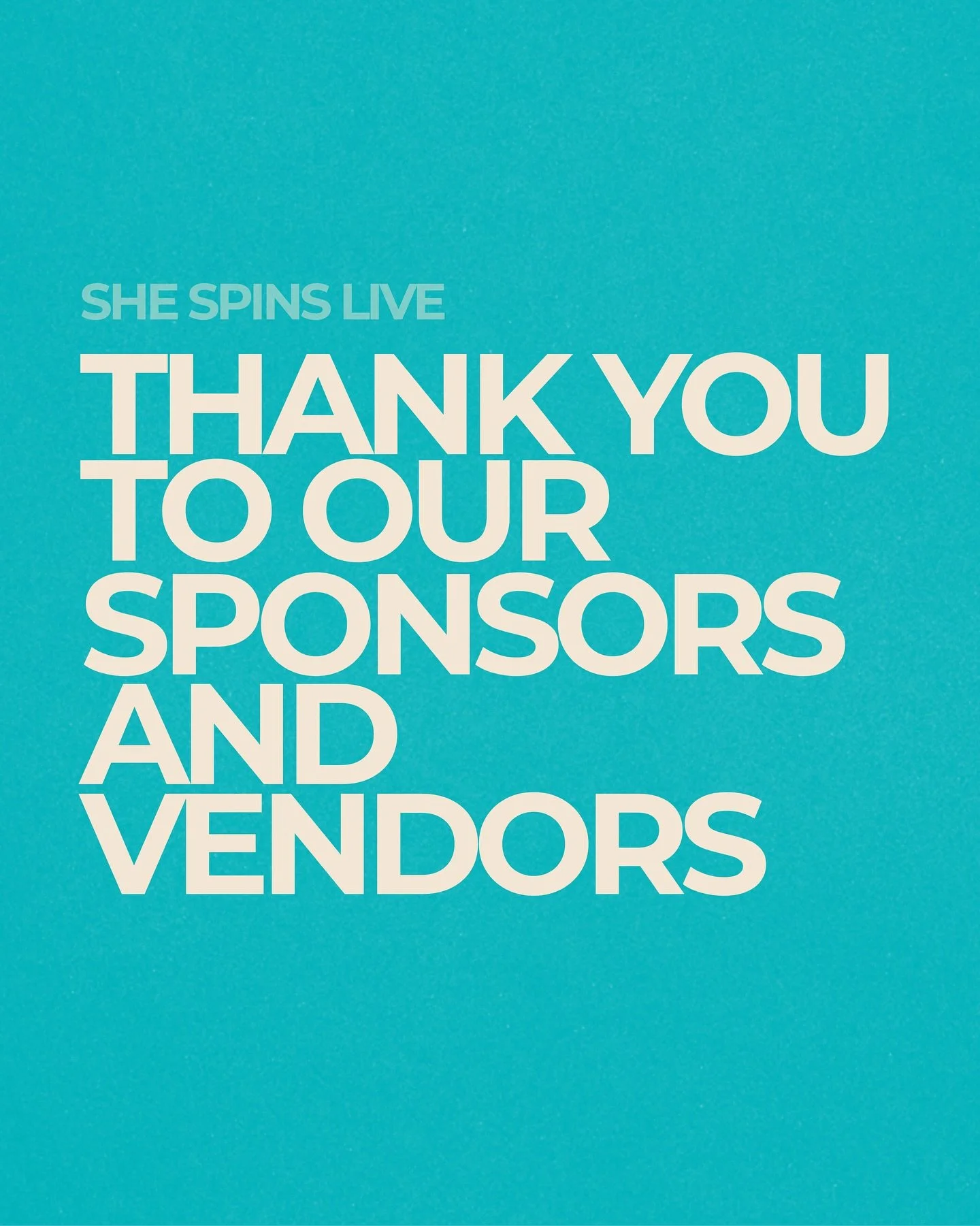 ✨ Thank you to all of our amazing sponsors + vendors who are helping us bring the very first She Spins LIVE to life! ✨

🍹 Heywell &ndash; energizing drinks, infused into our mocktails
🥂 Tequila with Friends &ndash; Reposado &amp; Blanco for our cra