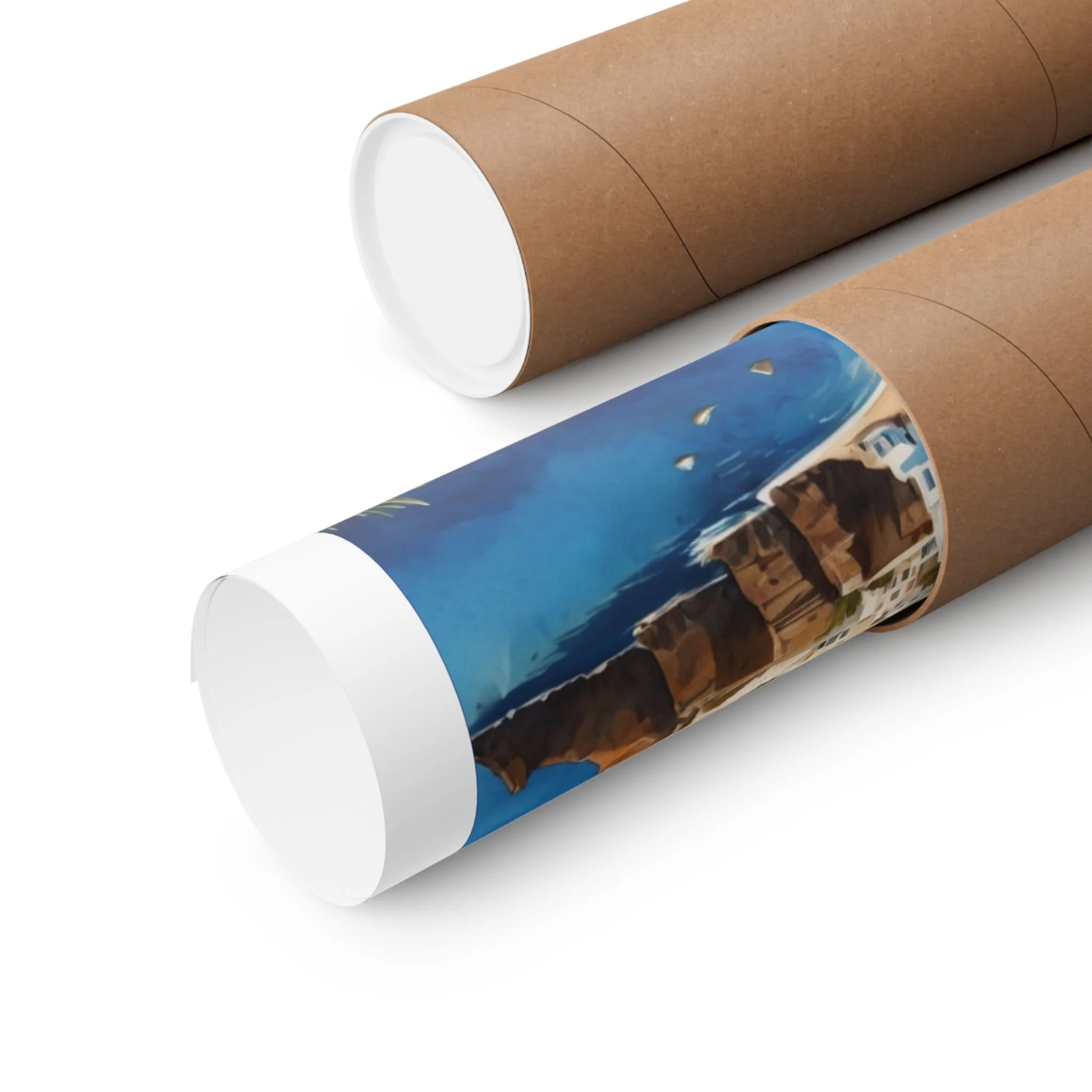 Santorini — Coastal Watercolor Travel Wall Art