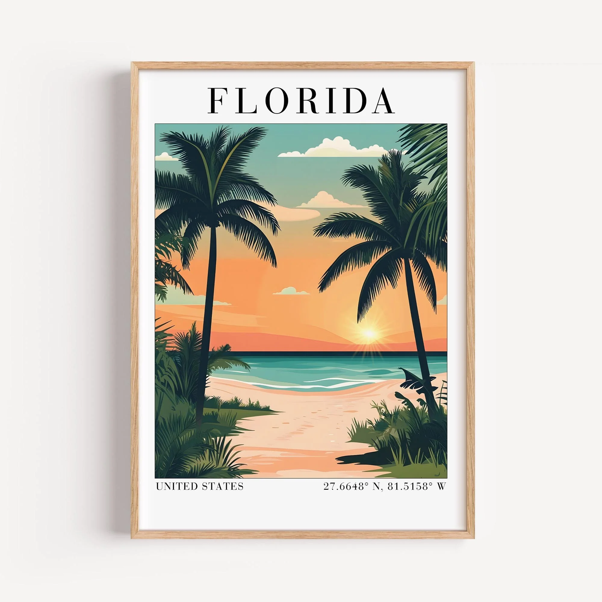 Florida Sunset Beach — Travel Print