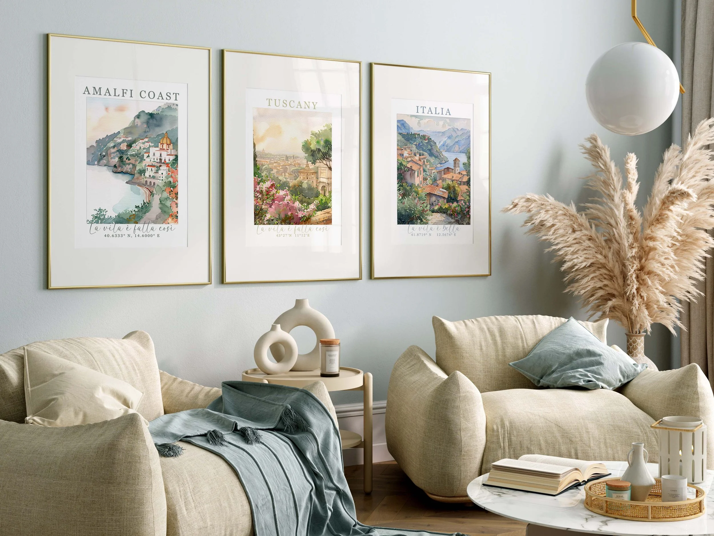 Living room gallery wall art. Inspired by the world's most beautiful places. Instantly update any space, or any wall in your home. Looks great hung alone or perfectly nested between multiple pieces for a showcase gallery wall.