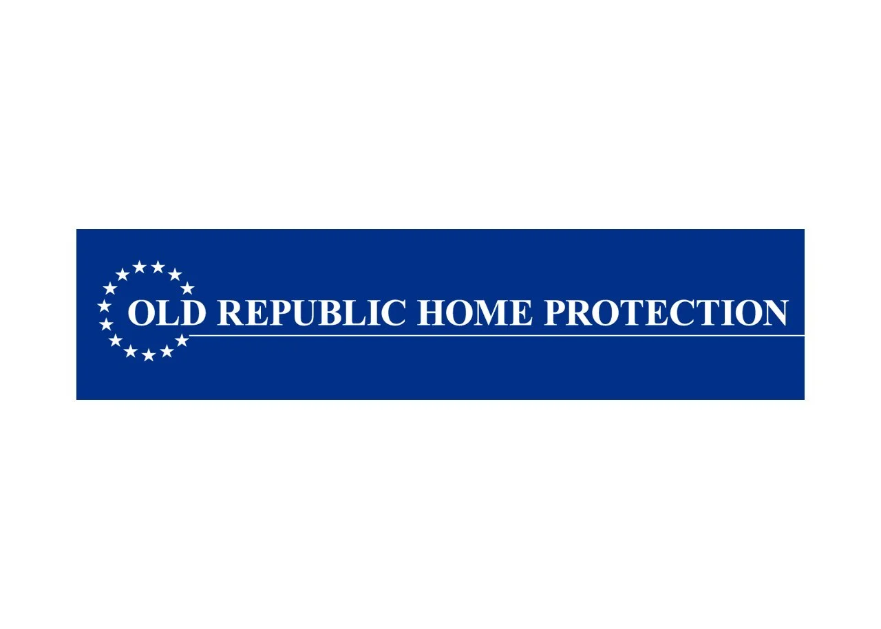 Logo for Old Republic Home Protection featuring a blue rectangle with white text and a circular arrangement of stars.