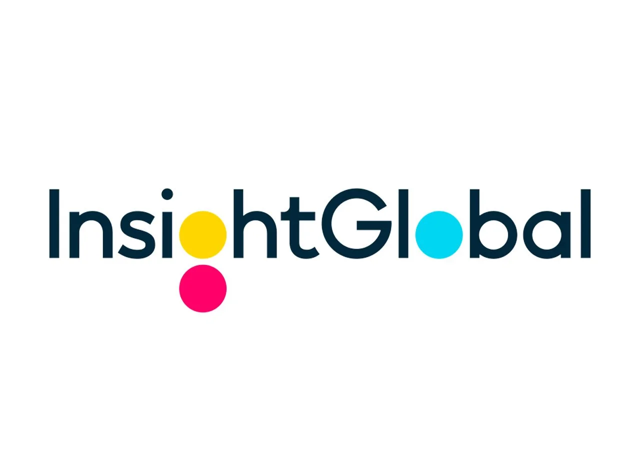 Insight Global logo with colorful dots in yellow, pink, and blue