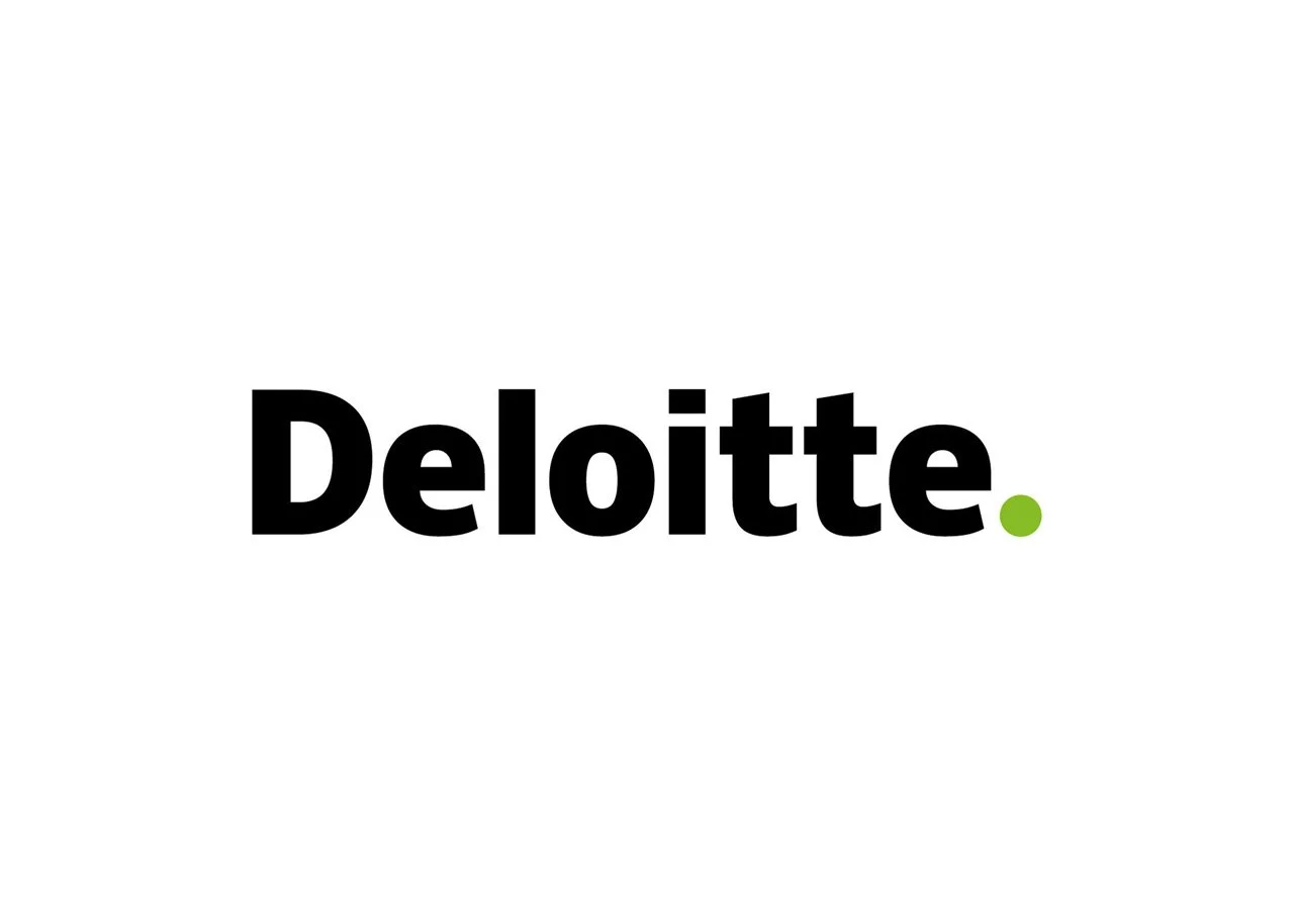 The Deloitte logo with the company name in black text and a small green dot to the right of the text.