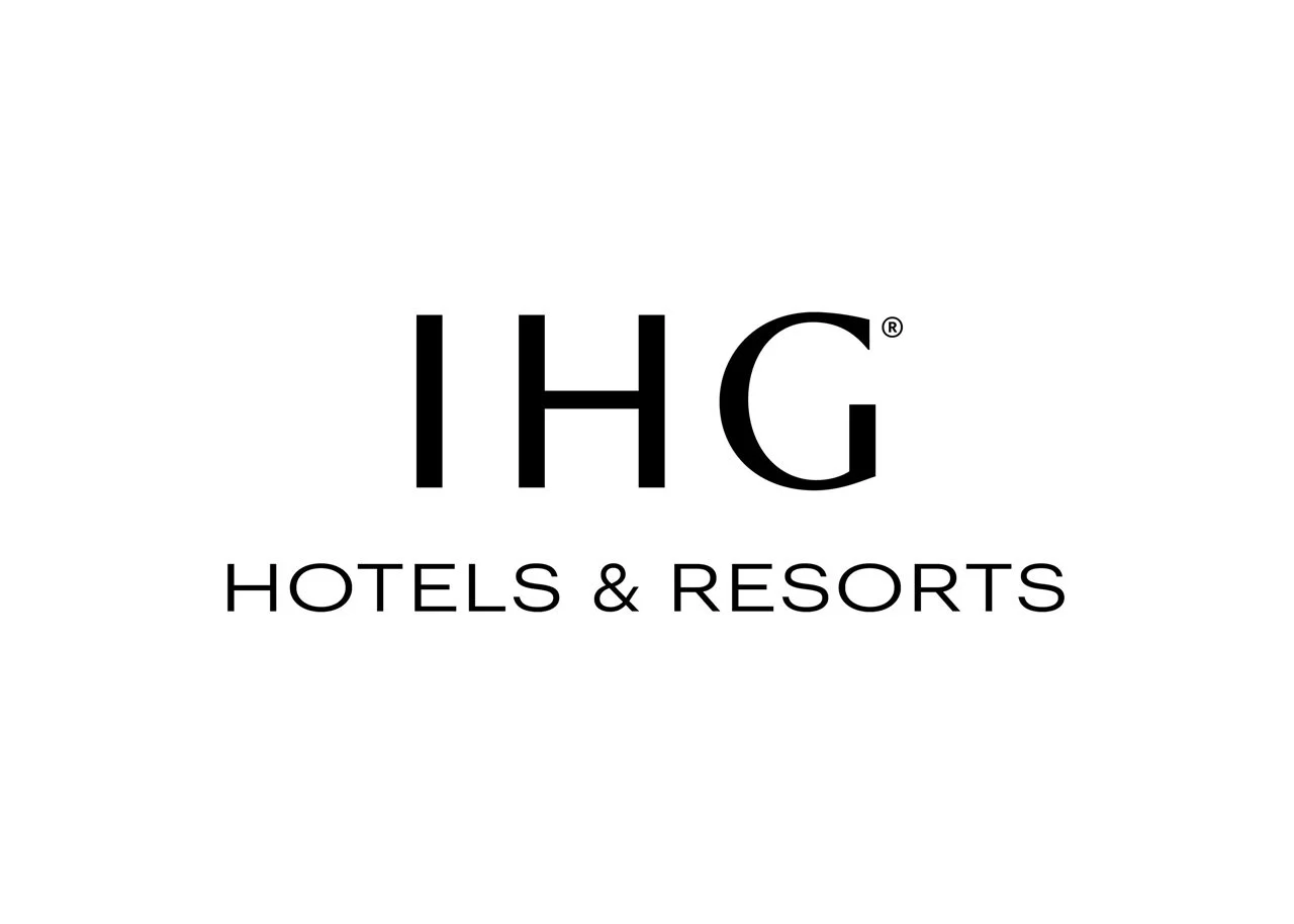 IHG Hotels & Resorts logo in black text on a white background.
