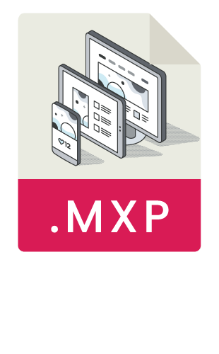 Illustration of multiple electronic devices including a smartphone, tablet, and desktop computer, displaying various digital content, with a large pink banner at the bottom reading '.MXP' and 'Multi-Channel Experience Platforms'.