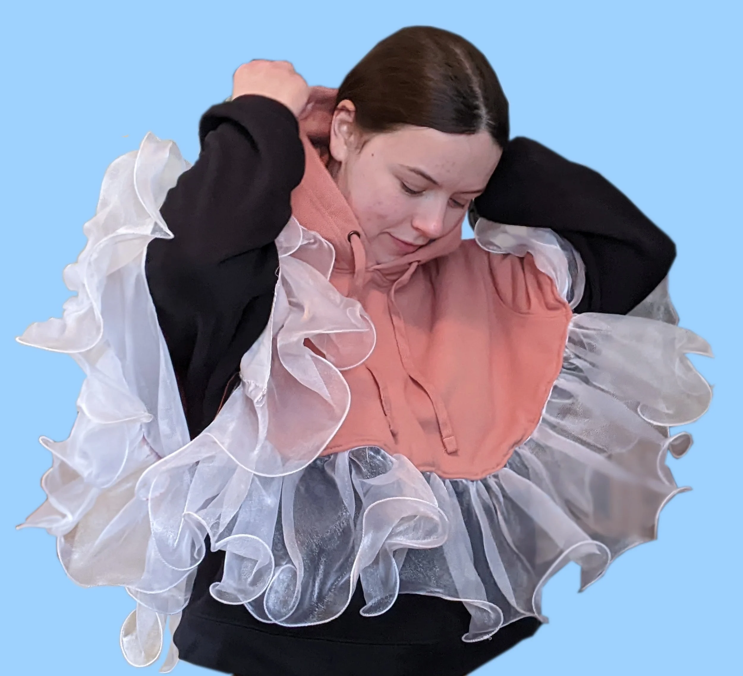 Frilly Pink Liripipe