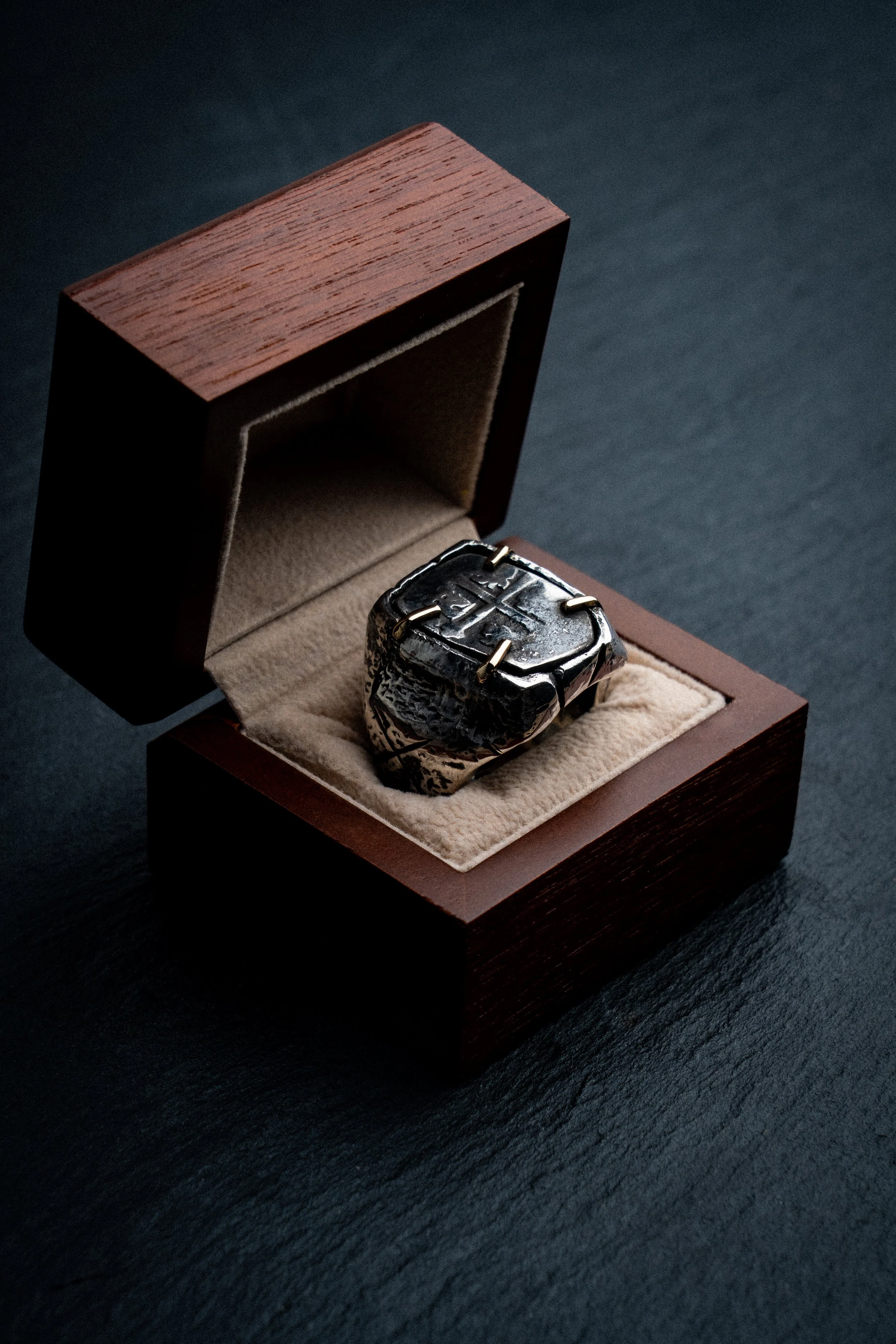 A Captains Ring in Ring Box