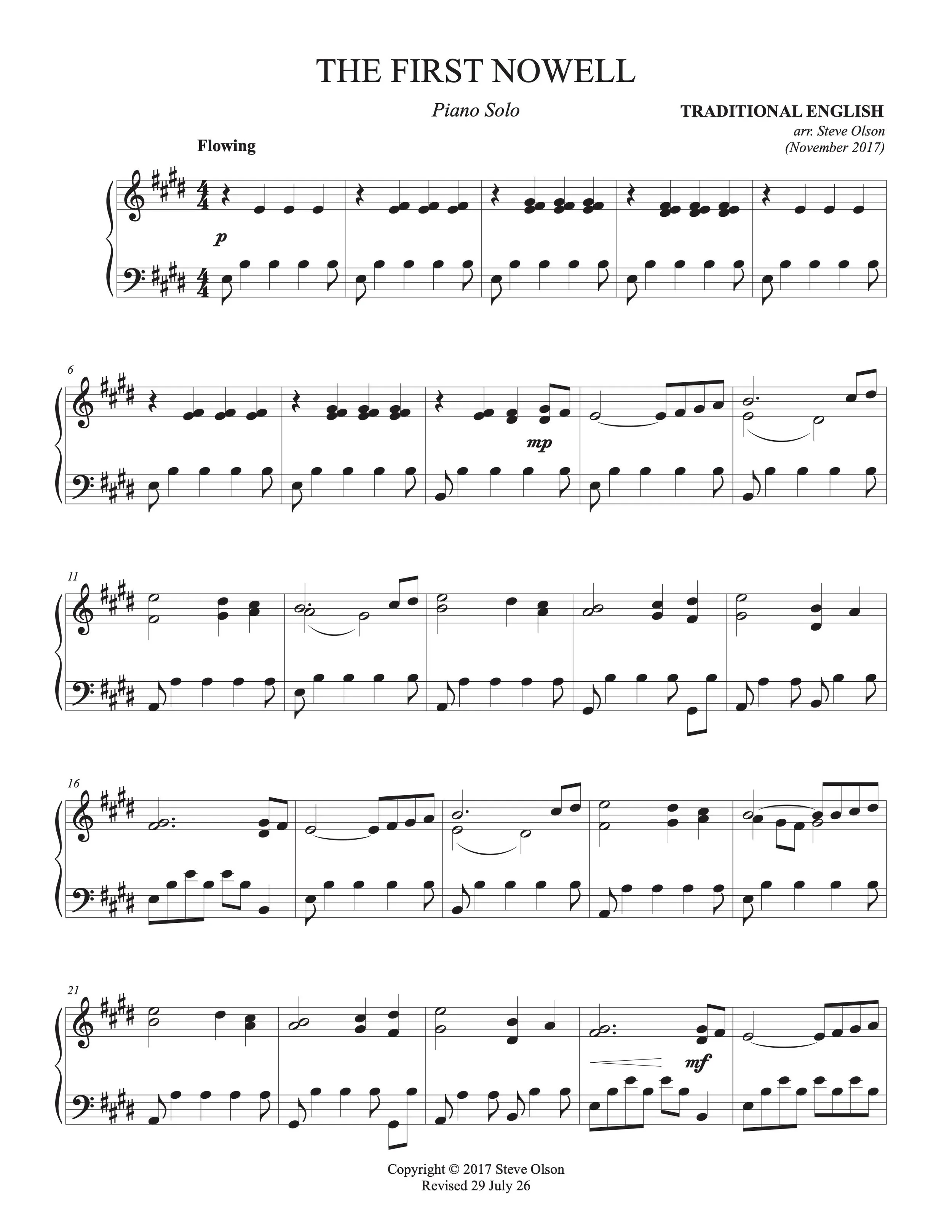 The First Nowell (Piano)