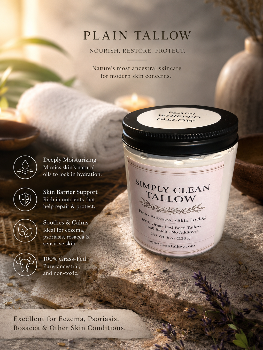 8 oz. Plain Tallow