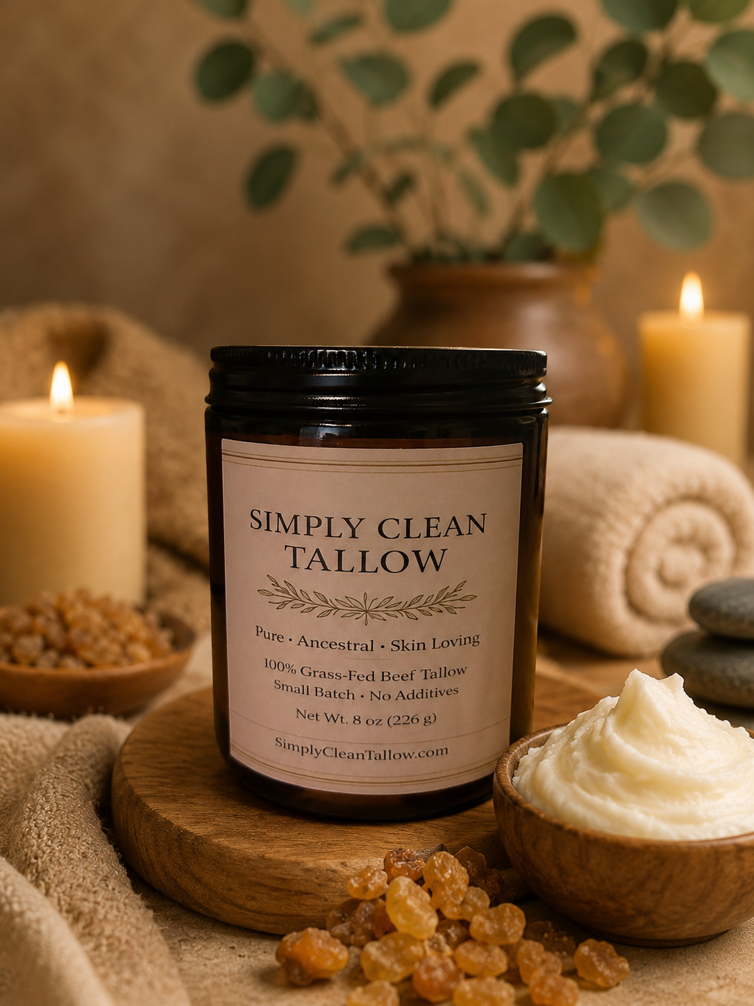 Whipped Frankincense & Myrrh Tallow Face Balm