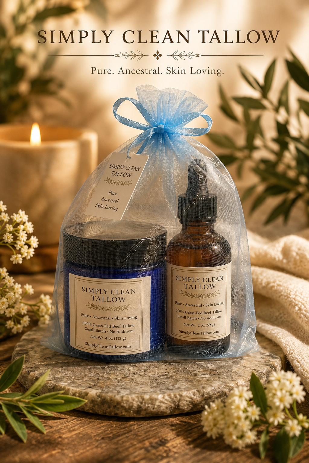 Combo Methylene Blue Tallow Face Balm and Healing Oil