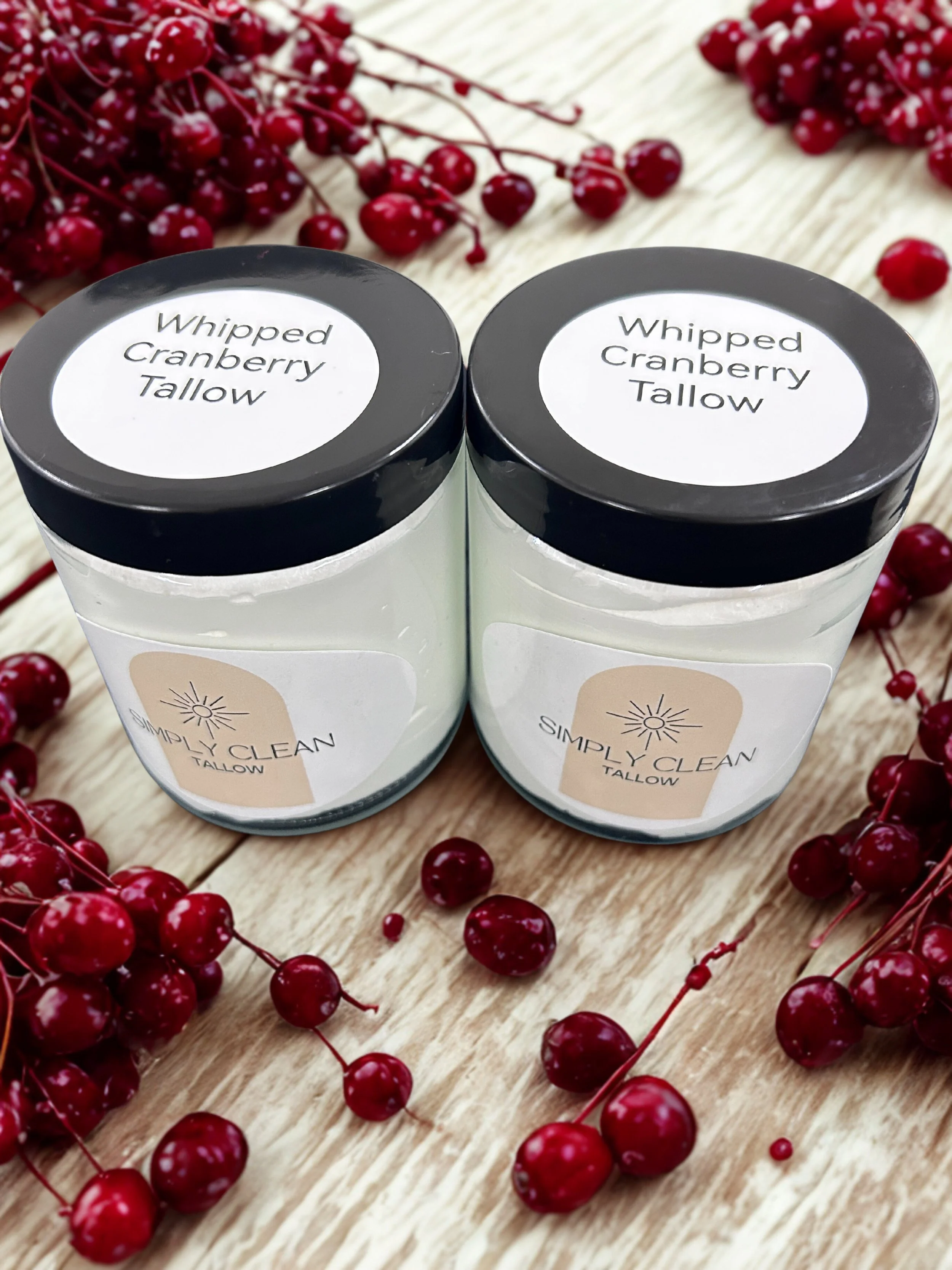 Christmas Cranberry Whipped Tallow 8 oz ONLY LIMITED TIME