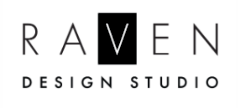 Raven Design Studio logo with the letter V inside a black square.