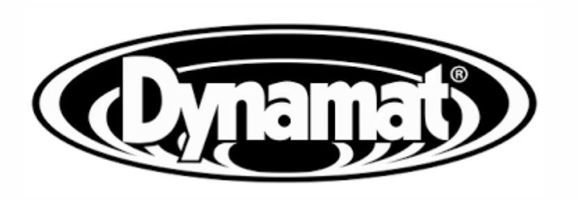 The logo of Dymat, featuring bold black and white design with an oval shape.