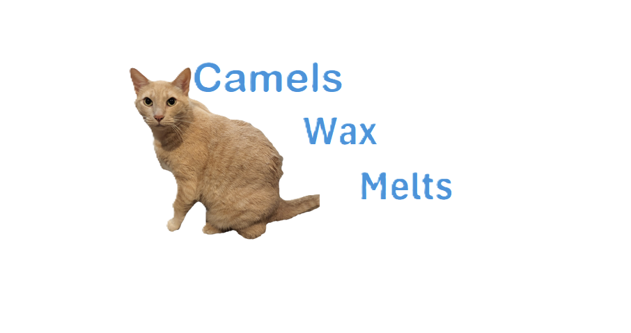 A diagram featuring a cat with text labels 'Came,' 's,' 'Wax,' and 'Melts' in different colors and fonts.