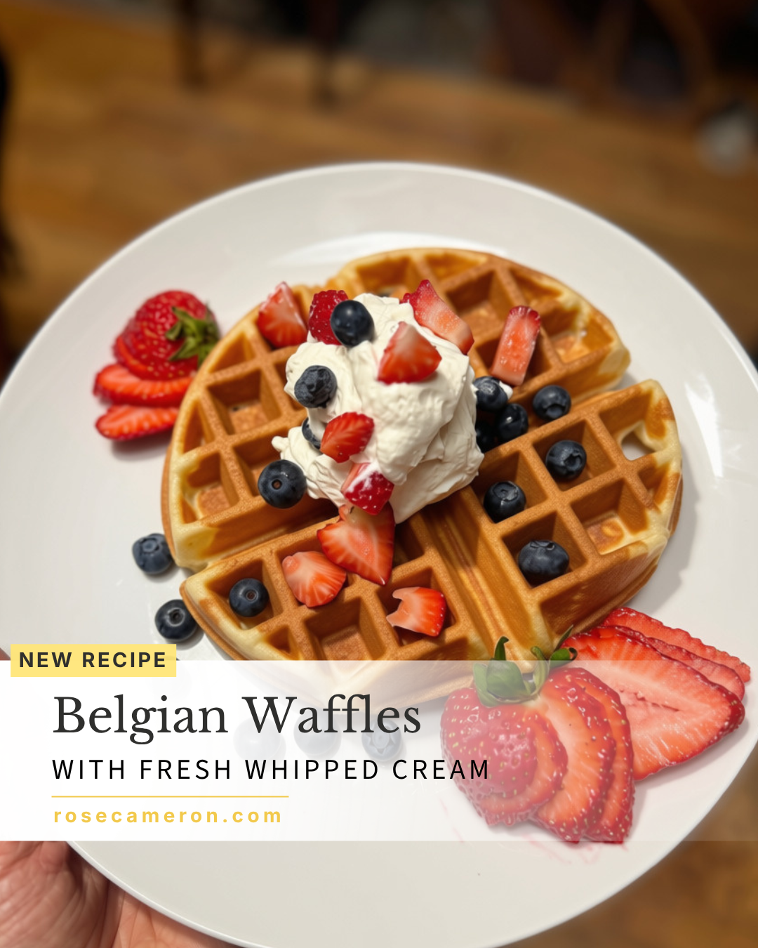 Belgian Waffles + Whipped Cream