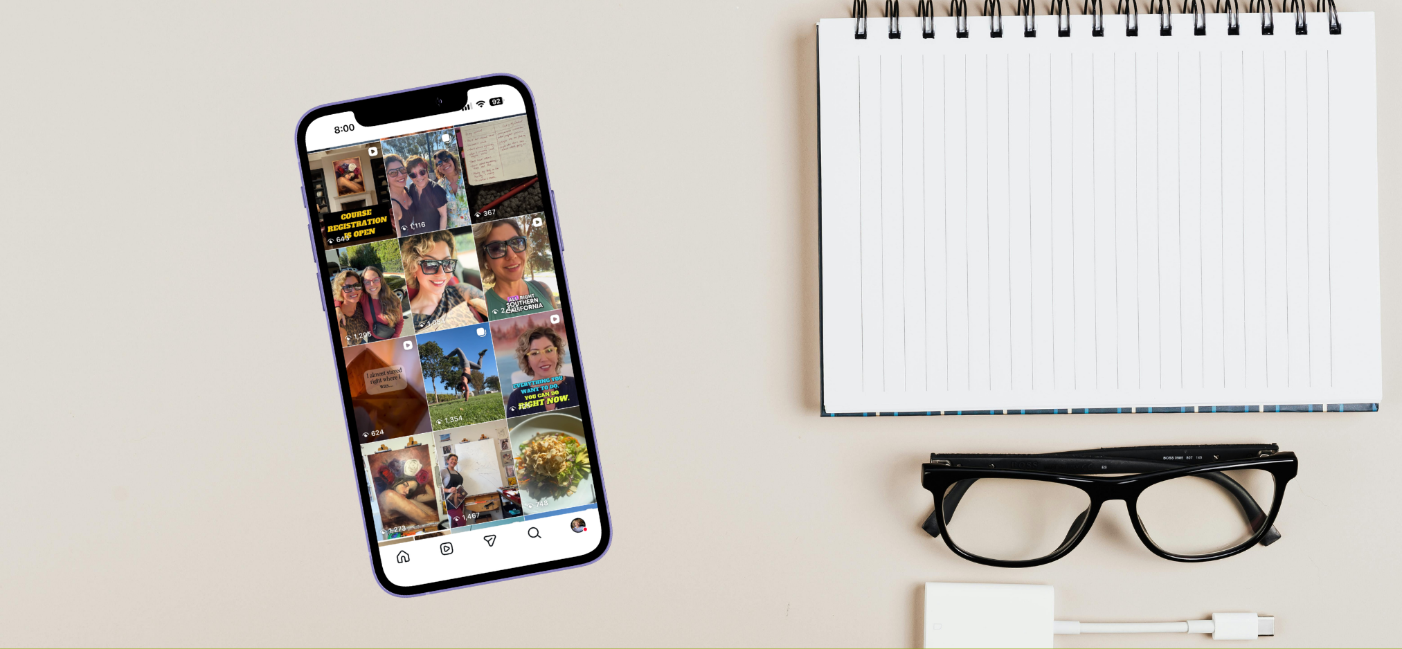 Banner image showing social media on iphone for article on attention