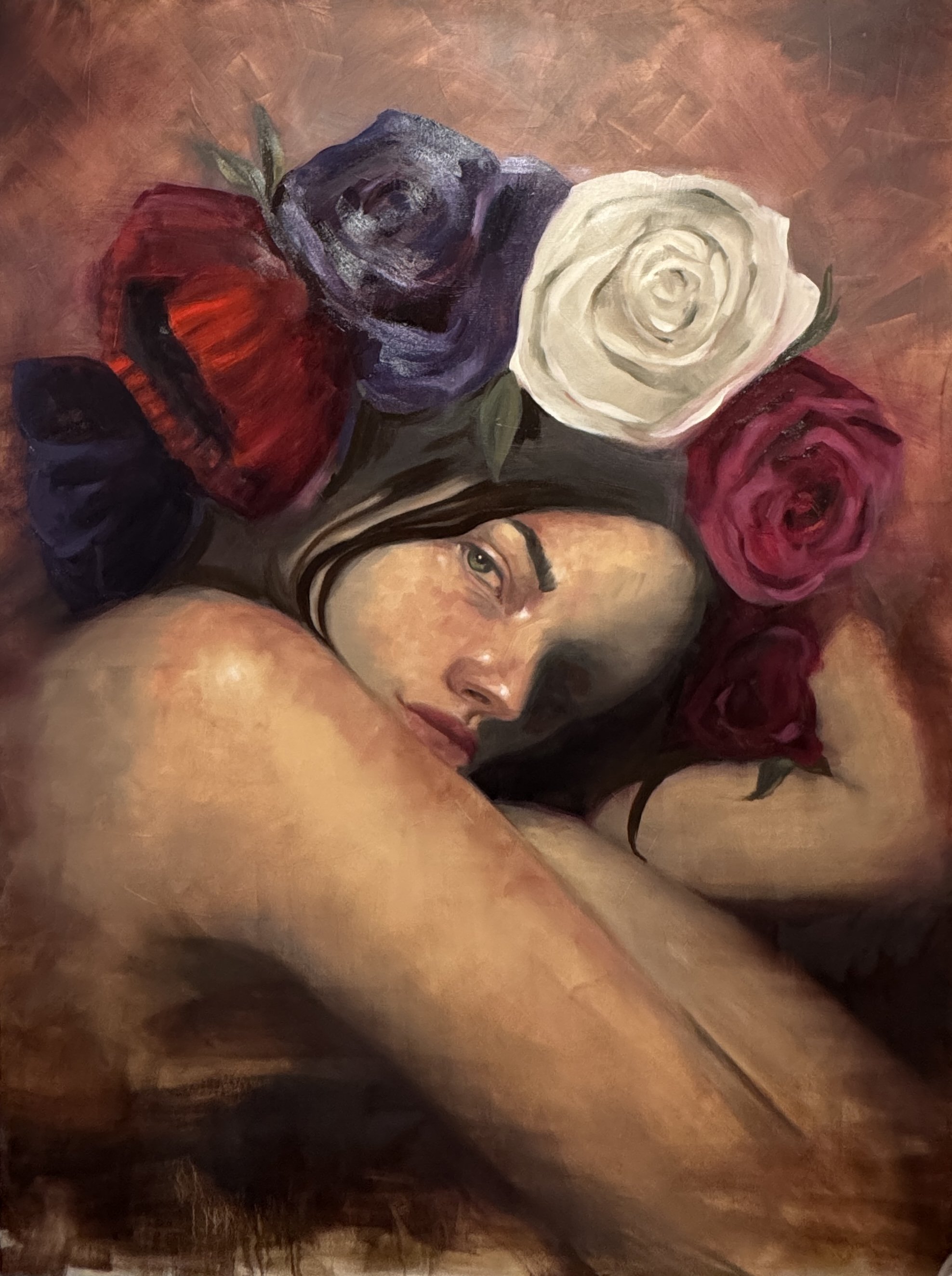 Painting on canvas by rose cameron