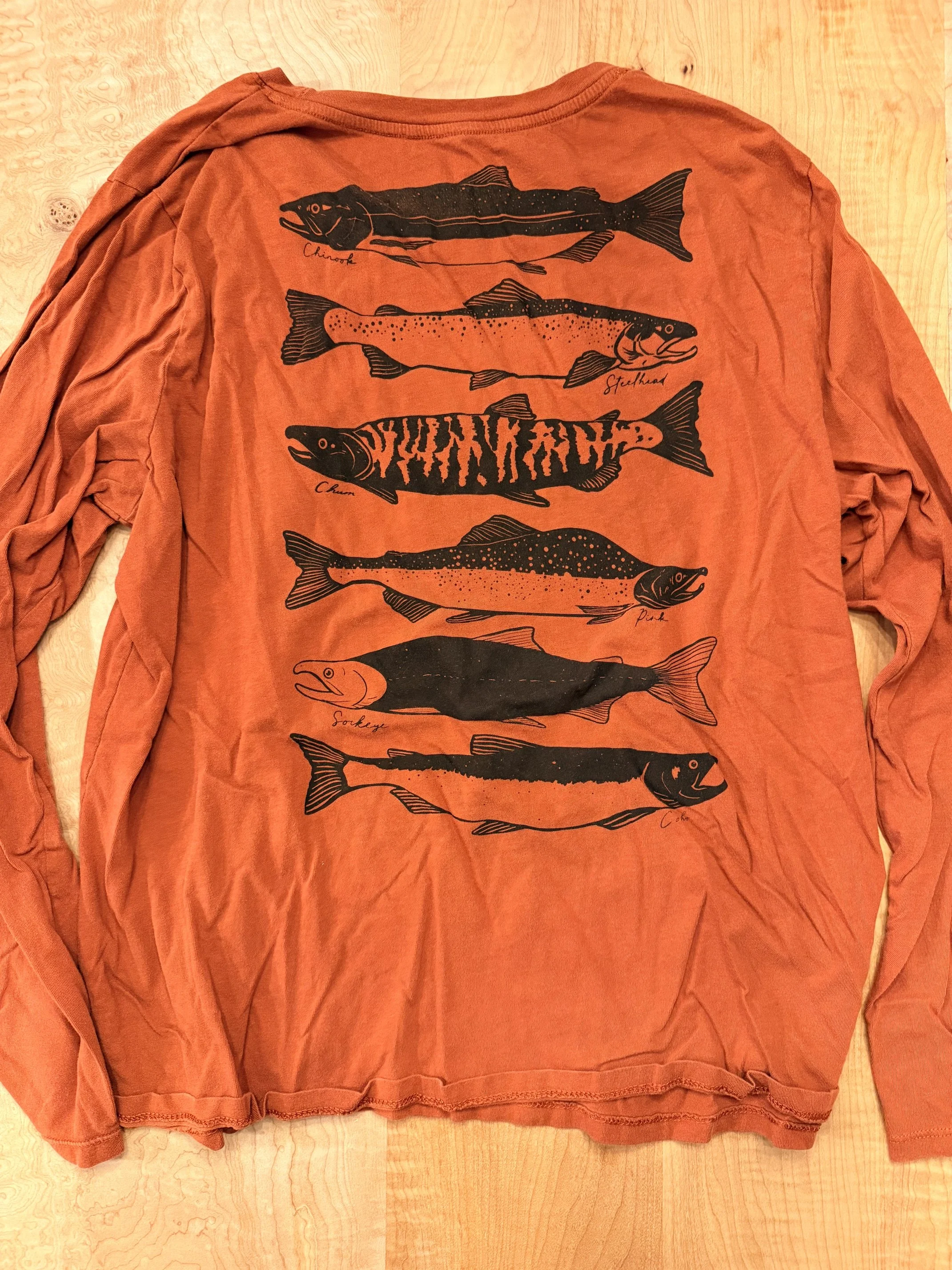 Lightly Used XL Long Sleeve Fish Design Shirt