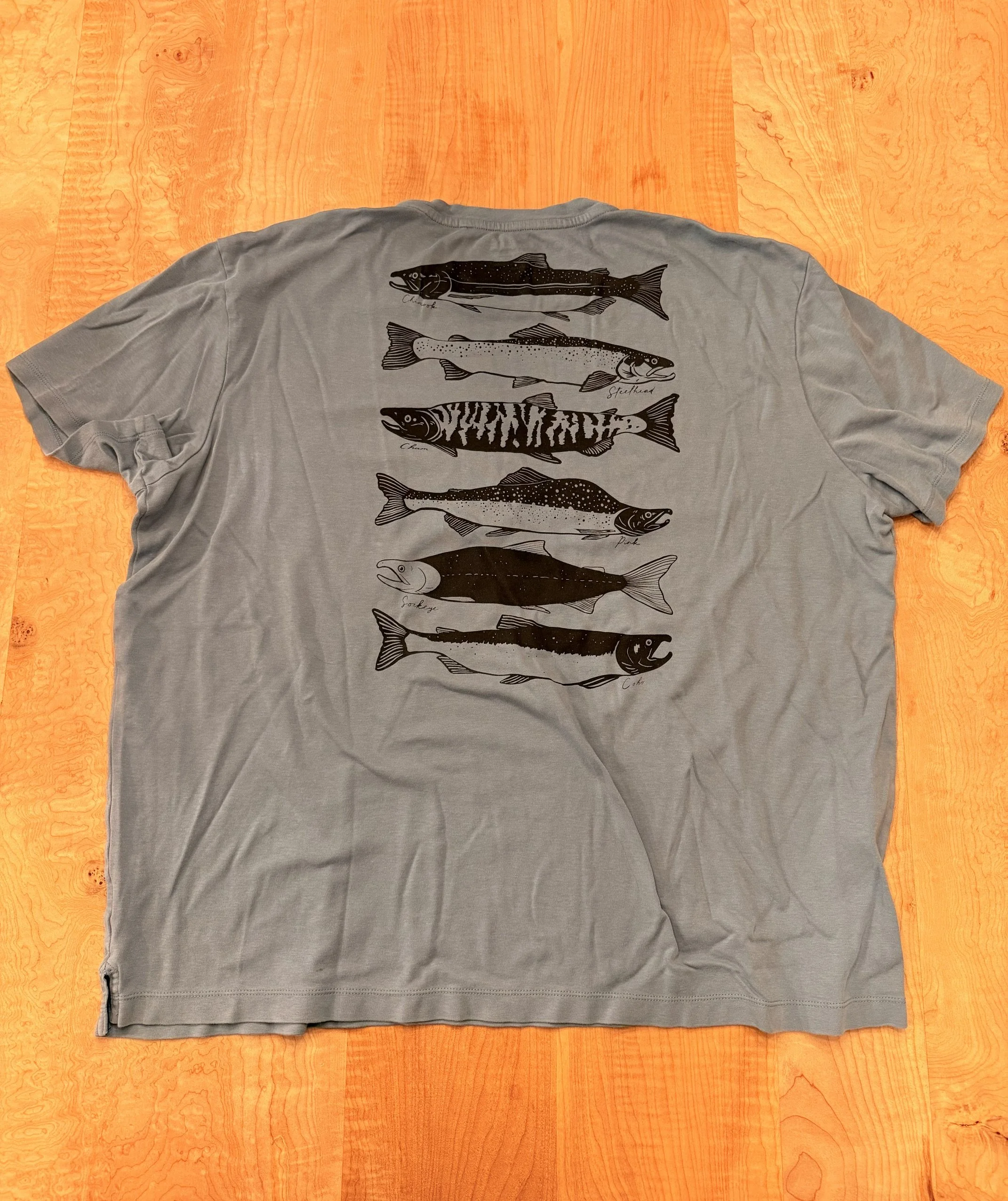Lightly Used Blue-Gray XXL Fish Design