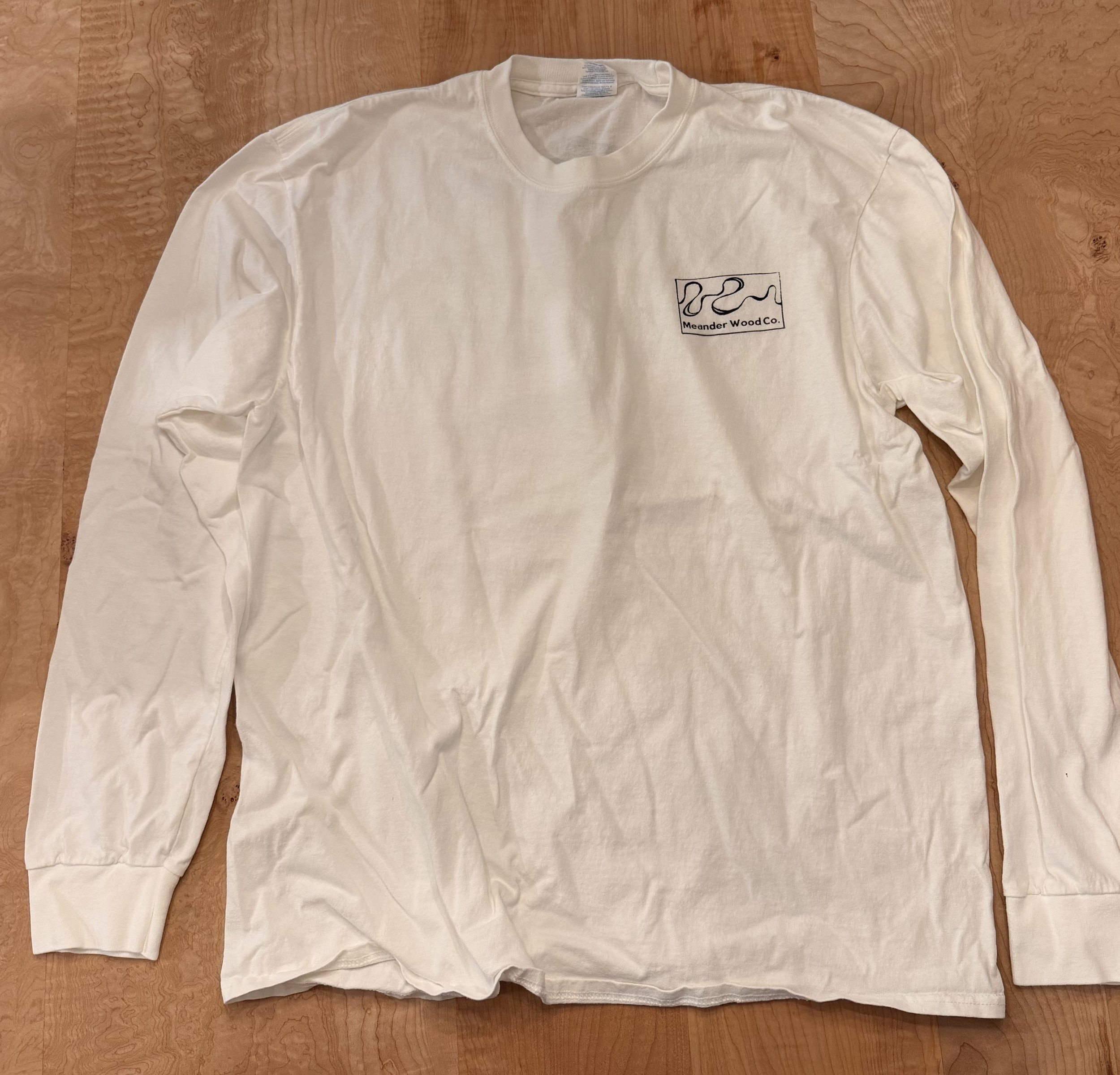 White Long Sleeve Fish Shirt With MWC Logo
