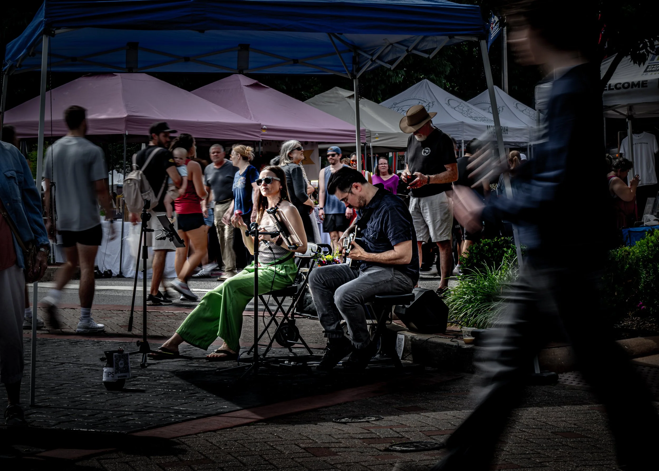 Musicians in Bentonvilee Square.JPG