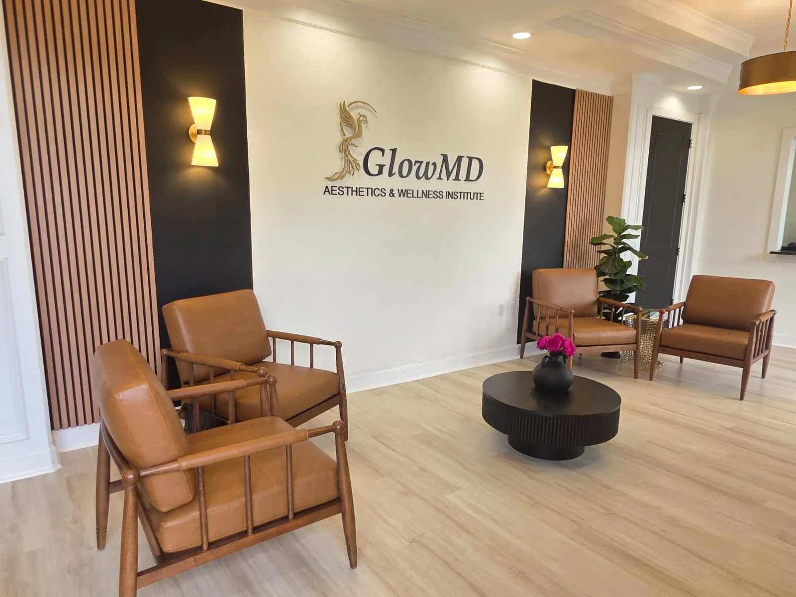 Luxury IV therapy lounge at GlowMD in Katy TX