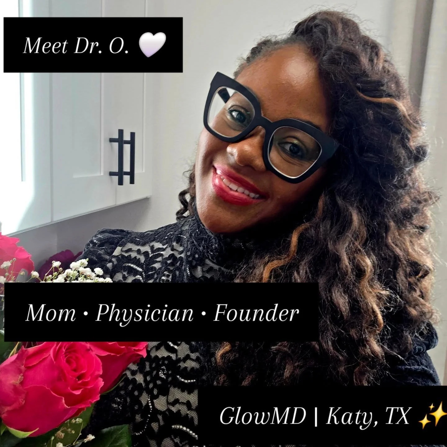 Hi, I&rsquo;m Dr. O 🤍

If you are wondering what the &ldquo;O&rdquo; stands for, it stands for  Omerine &mdash; my first name ,given to me by my dad, Dr.  Omer.

I am a Mom of three boys, Board-certified physician &amp; 
Founder of GlowMD ✨ Your new