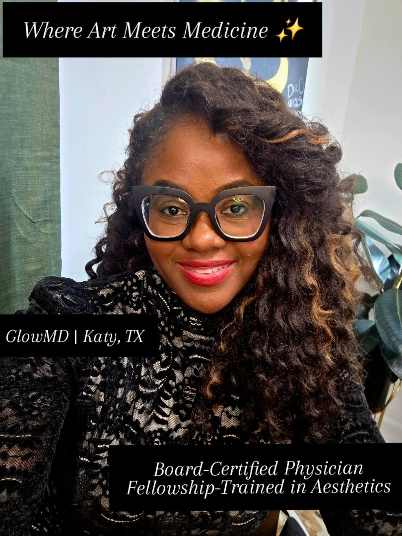 At my core&hellip; I&rsquo;m an artist ✨

Aesthetic medicine allows me to bring
both sides of who I am together &mdash;
artistry and science.

I&rsquo;m a board-certified physician with 15yrs in clinical practice and I am also  fellowship-trained in 