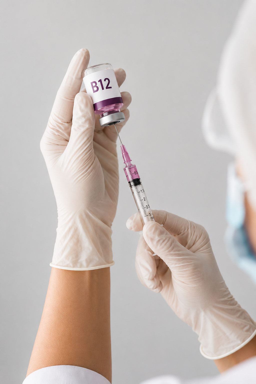 Luxury B12 wellness shot treatment designed to support energy and overall wellness at GlowMD in Katy TX