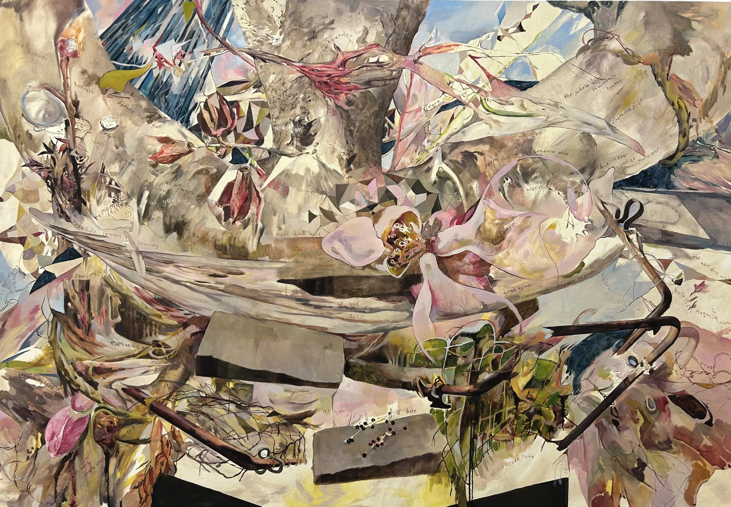   what to make of all I am given , 2026, oil on canvas, 78 × 54 in 